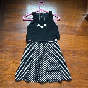 a black and white formal dress. worn once.
